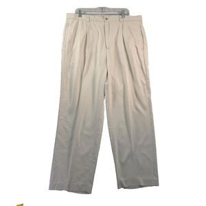 Tommy Bahama Relax Silk Pants Men's 38x30 100% Silk Pleated Front Coastal Beach